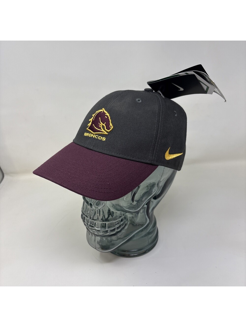 Nike Broncos Ball Cap Nike Fit NRL Team Authentic Black One Size Adult NWT